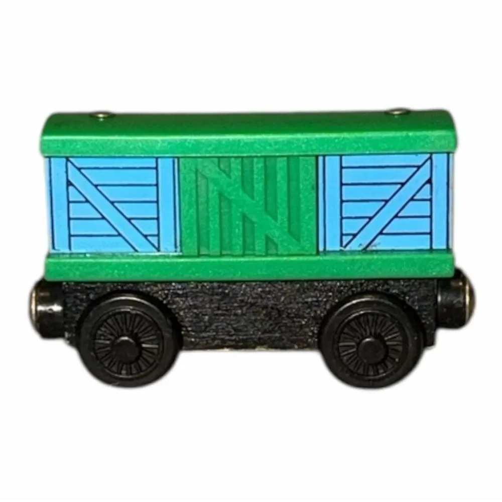 Thomas the Train Wooden Railway Friends Green Box Car 2002 Vintage Sliding Doors